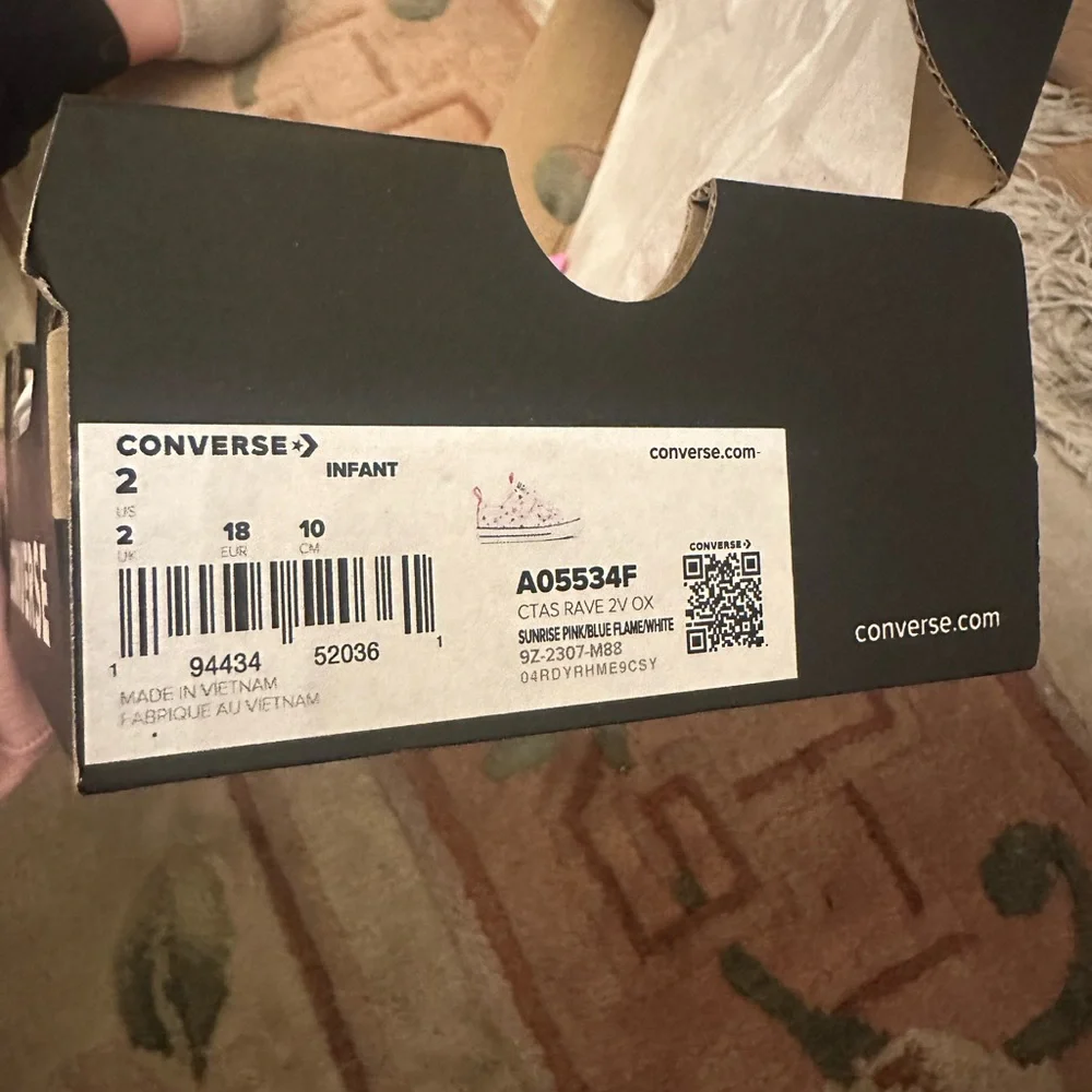 Brand New Converse Kids' Pink and Blue Star Sneakers - Picture 4 of 7